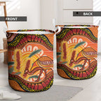 Indigenous Emu Australia Laundry Basket Australian Bottlebrushes Aboriginal Art Proud