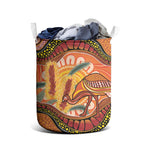 Indigenous Emu Australia Laundry Basket Australian Bottlebrushes Aboriginal Art Proud