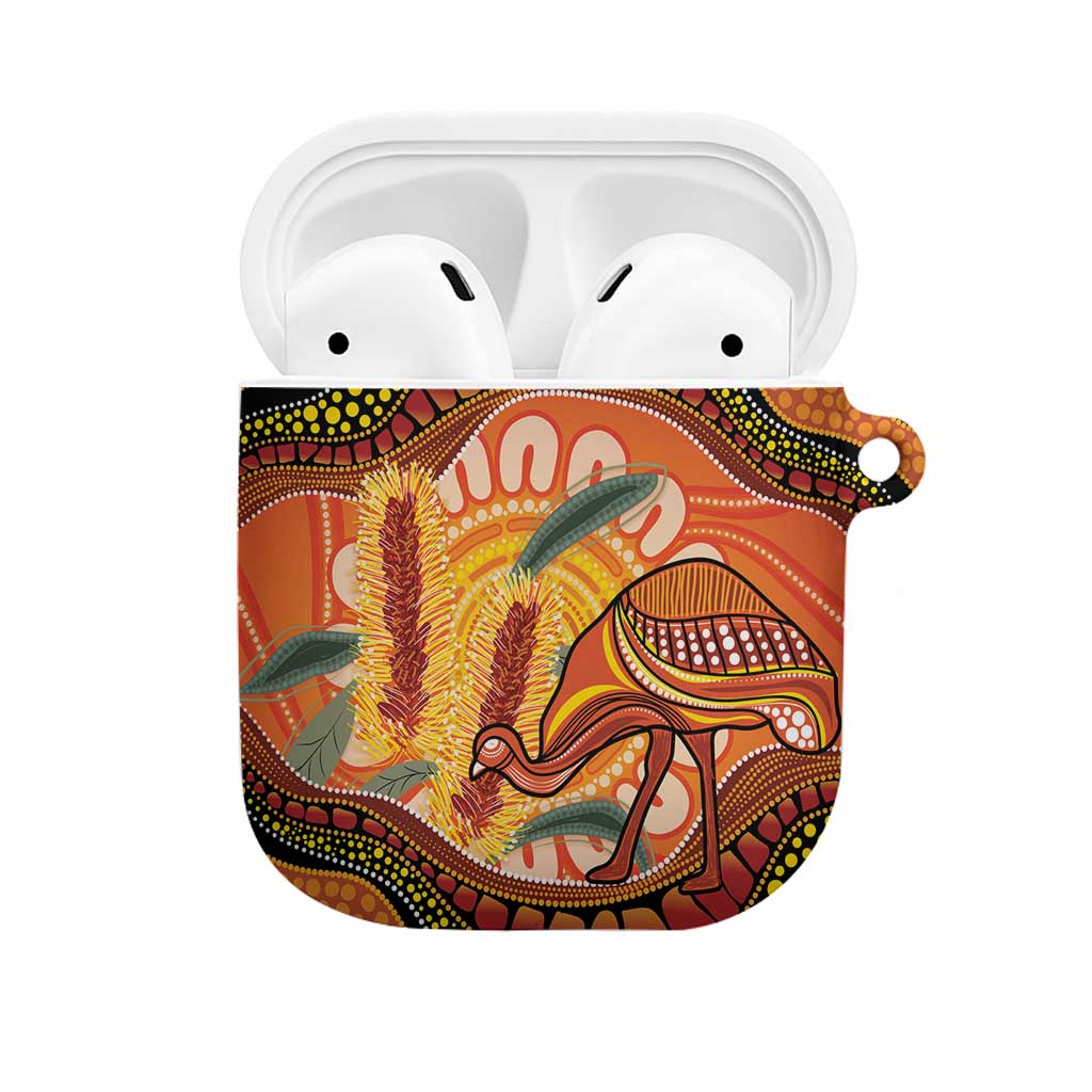 Indigenous Emu Australia AirPods Case Australian Bottlebrushes Aboriginal Art Proud