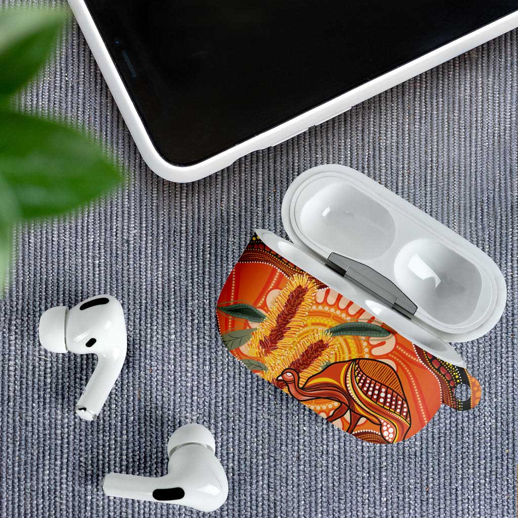 Indigenous Emu Australia AirPods Case Australian Bottlebrushes Aboriginal Art Proud