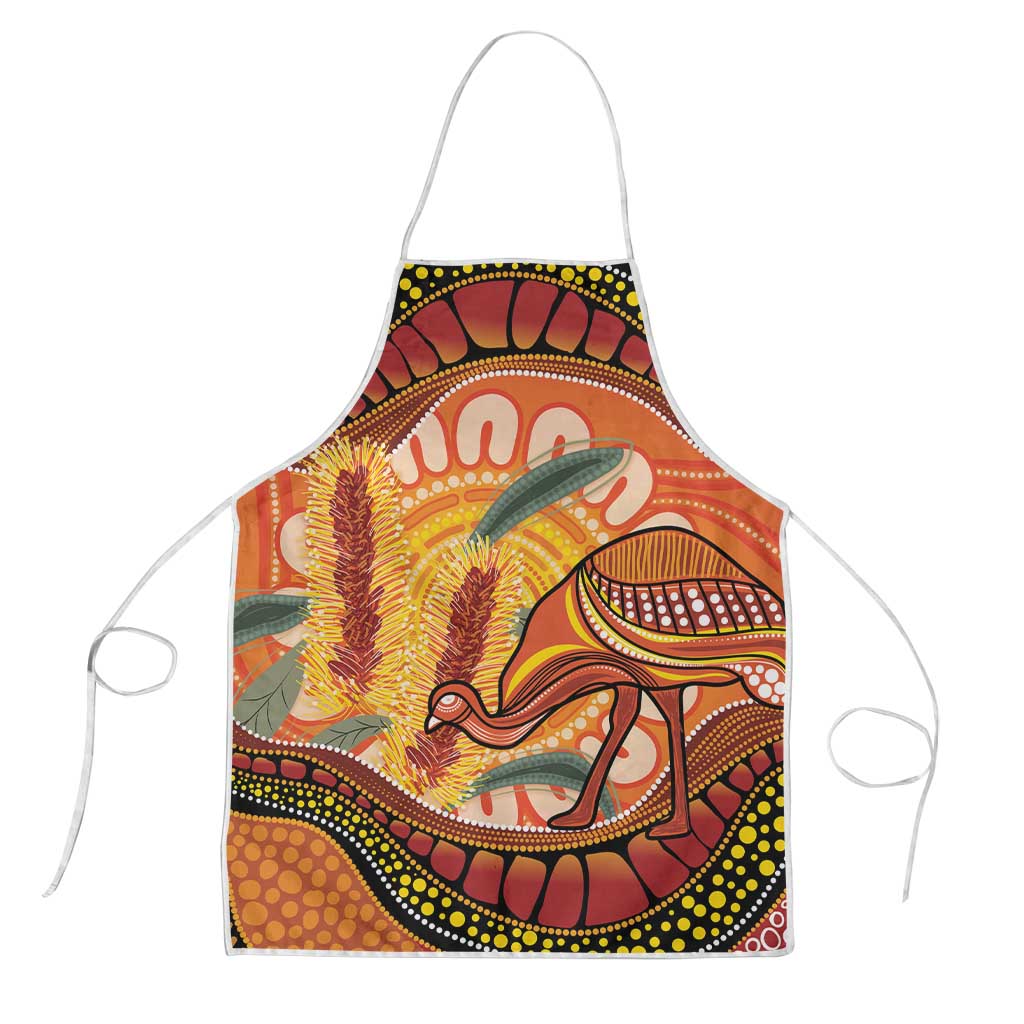 Indigenous Emu Australia Apron Australian Bottlebrushes Aboriginal Art Proud