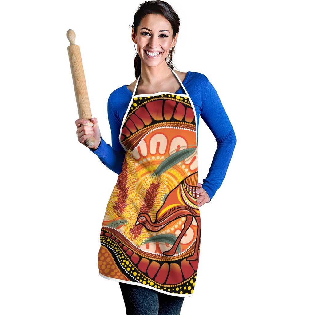 Indigenous Emu Australia Apron Australian Bottlebrushes Aboriginal Art Proud