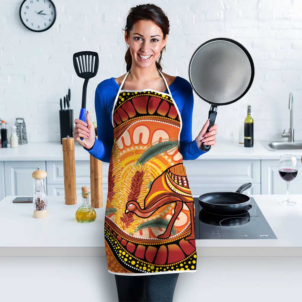 Indigenous Emu Australia Apron Australian Bottlebrushes Aboriginal Art Proud