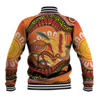 Indigenous Emu Australia Baseball Jacket Australian Bottlebrushes Aboriginal Art Proud