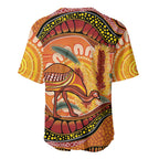 Indigenous Emu Australia Baseball Jersey Australian Bottlebrushes Aboriginal Art Proud