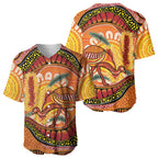 Indigenous Emu Australia Baseball Jersey Australian Bottlebrushes Aboriginal Art Proud