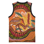 Indigenous Emu Australia Basketball Jersey Australian Bottlebrushes Aboriginal Art Proud