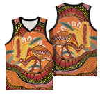 Indigenous Emu Australia Basketball Jersey Australian Bottlebrushes Aboriginal Art Proud