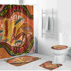Indigenous Emu Australia Bathroom Set Australian Bottlebrushes Aboriginal Art Proud
