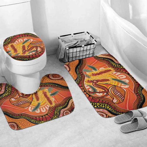 Indigenous Emu Australia Bathroom Set Australian Bottlebrushes Aboriginal Art Proud
