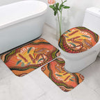 Indigenous Emu Australia Bathroom Set Australian Bottlebrushes Aboriginal Art Proud