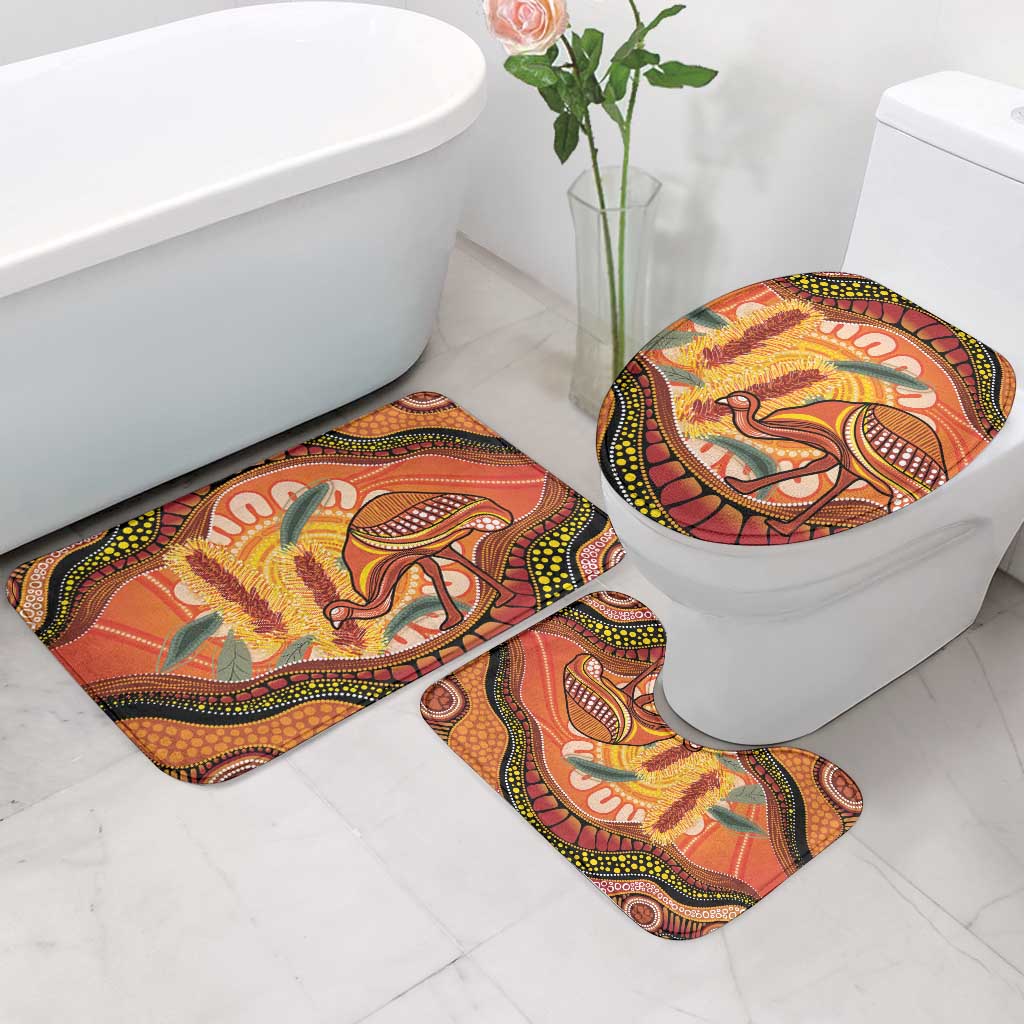 Indigenous Emu Australia Bathroom Set Australian Bottlebrushes Aboriginal Art Proud
