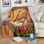 Indigenous Emu Australia Blanket Australian Bottlebrushes Aboriginal Art Proud