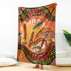 Indigenous Emu Australia Blanket Australian Bottlebrushes Aboriginal Art Proud