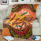 Indigenous Emu Australia Blanket Australian Bottlebrushes Aboriginal Art Proud