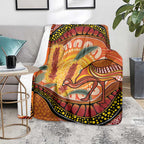 Indigenous Emu Australia Blanket Australian Bottlebrushes Aboriginal Art Proud