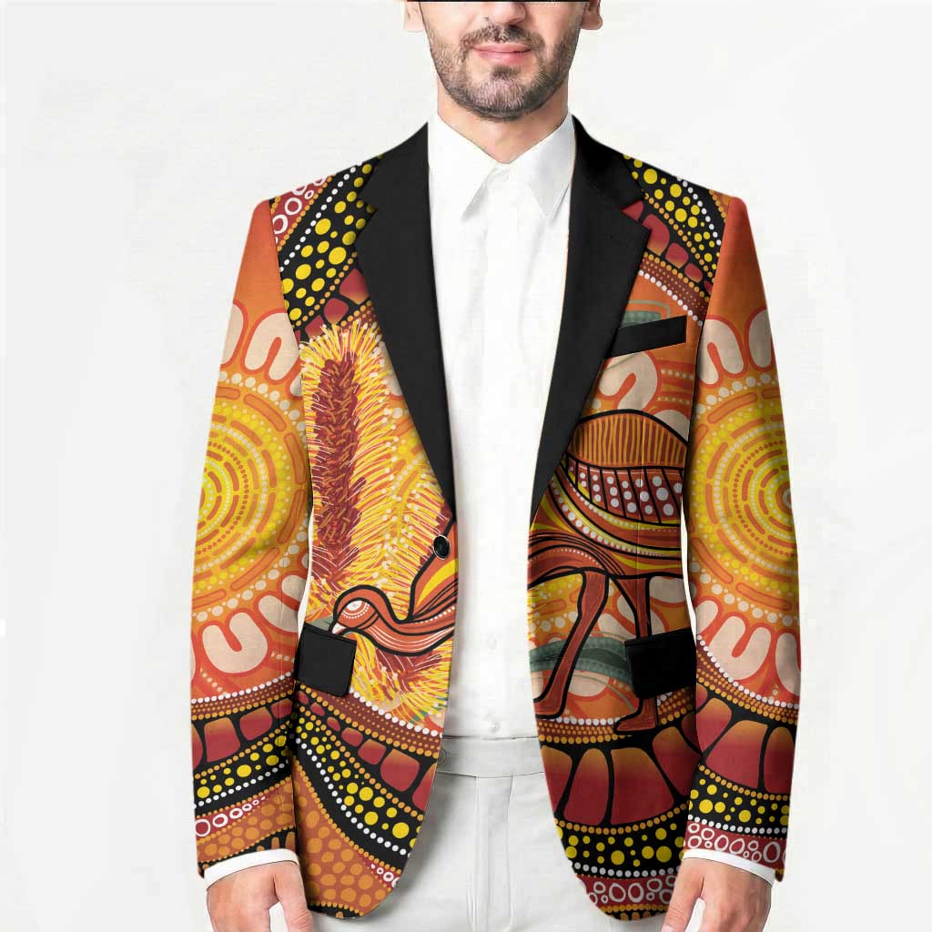 Indigenous Emu Australia Blazer Australian Bottlebrushes Aboriginal Art Proud