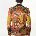 Indigenous Emu Australia Blazer Australian Bottlebrushes Aboriginal Art Proud