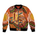 Indigenous Emu Australia Bomber Jacket Australian Bottlebrushes Aboriginal Art Proud