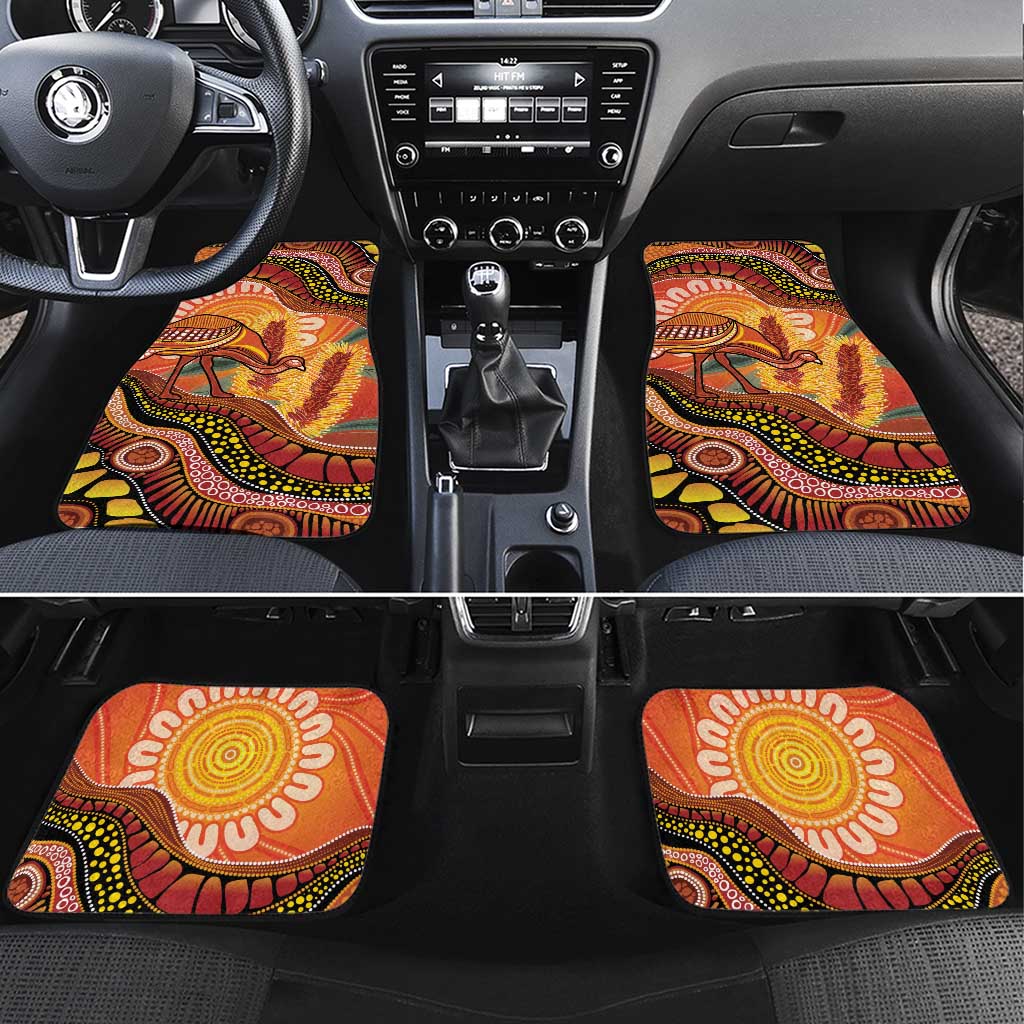 Indigenous Emu Australia Car Mats Australian Bottlebrushes Aboriginal Art Proud