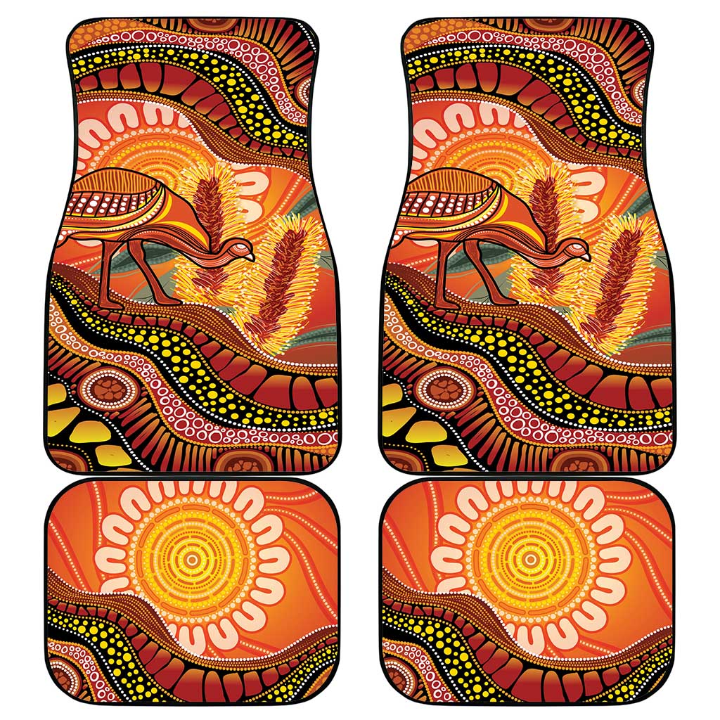 Indigenous Emu Australia Car Mats Australian Bottlebrushes Aboriginal Art Proud