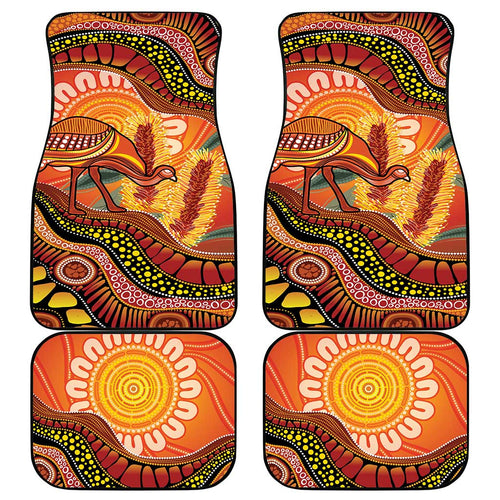Indigenous Emu Australia Car Mats Australian Bottlebrushes Aboriginal Art Proud