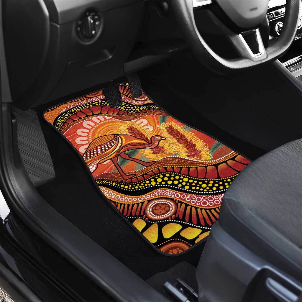 Indigenous Emu Australia Car Mats Australian Bottlebrushes Aboriginal Art Proud