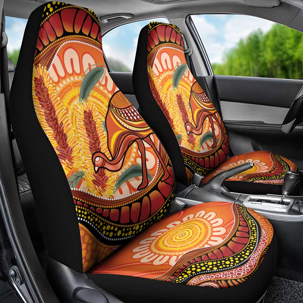 Indigenous Emu Australia Car Seat Cover Australian Bottlebrushes Aboriginal Art Proud