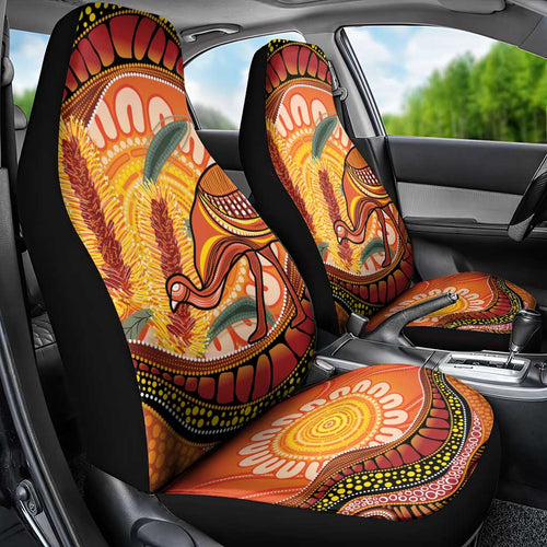 Indigenous Emu Australia Car Seat Cover Australian Bottlebrushes Aboriginal Art Proud