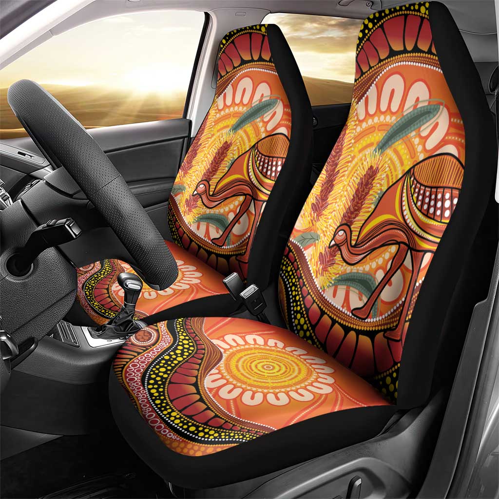 Indigenous Emu Australia Car Seat Cover Australian Bottlebrushes Aboriginal Art Proud
