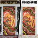 Indigenous Emu Australia Door Cover Australian Bottlebrushes Aboriginal Art Proud