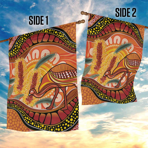 Indigenous Emu Australia Garden Flag Australian Bottlebrushes Aboriginal Art Proud