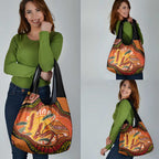 Indigenous Emu Australia Grocery Bag Australian Bottlebrushes Aboriginal Art Proud