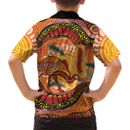 Indigenous Emu Australia Hawaiian Shirt Australian Bottlebrushes Aboriginal Art Proud