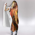 Indigenous Emu Australia Hooded Blanket Australian Bottlebrushes Aboriginal Art Proud