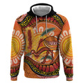 Indigenous Emu Australia Hoodie Australian Bottlebrushes Aboriginal Art Proud