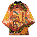 Indigenous Emu Australia Kimono Australian Bottlebrushes Aboriginal Art Proud