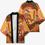 Indigenous Emu Australia Kimono Australian Bottlebrushes Aboriginal Art Proud
