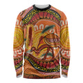 Indigenous Emu Australia Long Sleeve Shirt Australian Bottlebrushes Aboriginal Art Proud