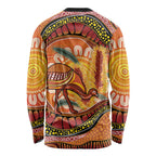 Indigenous Emu Australia Long Sleeve Shirt Australian Bottlebrushes Aboriginal Art Proud