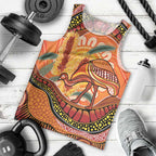Indigenous Emu Australia Men Tank Top Australian Bottlebrushes Aboriginal Art Proud