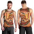 Indigenous Emu Australia Men Tank Top Australian Bottlebrushes Aboriginal Art Proud