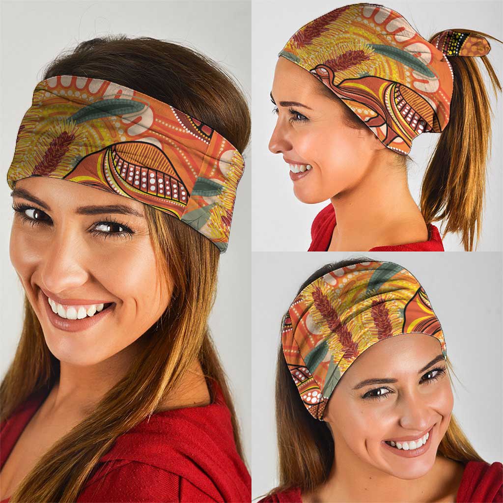 Indigenous Emu Australia Neck Gaiter Australian Bottlebrushes Aboriginal Art Proud