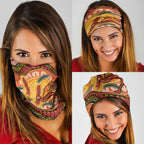 Indigenous Emu Australia Neck Gaiter Australian Bottlebrushes Aboriginal Art Proud