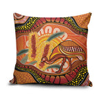 Indigenous Emu Australia Pillow Cover Australian Bottlebrushes Aboriginal Art Proud