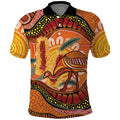 Indigenous Emu Australia Polo Shirt Australian Bottlebrushes Aboriginal Art Proud