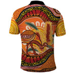 Indigenous Emu Australia Polo Shirt Australian Bottlebrushes Aboriginal Art Proud
