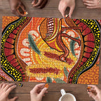 Indigenous Emu Australia Puzzle Australian Bottlebrushes Aboriginal Art Proud