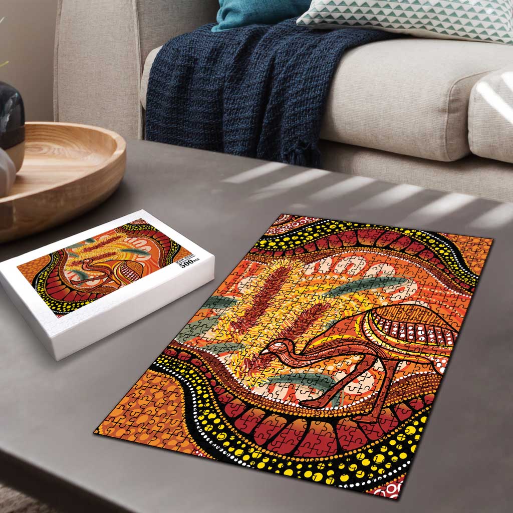 Indigenous Emu Australia Puzzle Australian Bottlebrushes Aboriginal Art Proud