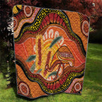 Indigenous Emu Australia Quilt Australian Bottlebrushes Aboriginal Art Proud